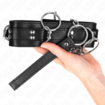KINK - COLLANA SCHIAVIT? 3 ANELLI CON CINTURINO 80 CM 53 X 5 CM - immagine 5