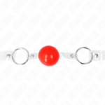 KINK - PALLA IN PVC TRASPARENTE ROSSA BAVAGLIO 4 CM REGOLABILE - immagine 4