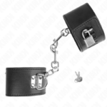 KINK - RESISTENZA DA POLSO CON CHIUSURA A LUCCHETTO NERO REGOLABILE 16-23 CM X 5,5 CM - immagine 2
