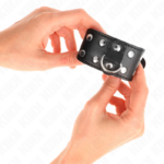KINK - CINTURINI CON DOPPIA LINEA DI BORCHIE REGOLABILI NERO - immagine 3