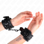 KINK - RESISTENZA DA POLSO CON MOTIVO A DIAMANTI NERO REGOLABILE 17-26 CM X 5,5 CM - immagine 4