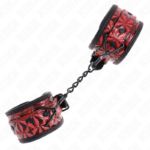 KINK - RESISTENZA DA POLSO CON MOTIVO A DIAMANTI ROSSO SCURO REGOLABILE 17-26 CM X 5,5 CM - immagine 2