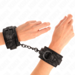 KINK - POLSI RICOPERTI DI PIZZO SCURO REGOLABILI NERO 19-26 CM - immagine 4