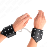 KINK - BRACCIALI STILE PUNTO NERO CON CATENA REGOLABILE 17-23 CM X 8,5 CM - immagine 4