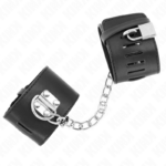 KINK - POLSO FISSO CON CATENA 30 CM E CHIUSURA LUCCHETTO NERO REGOLABILE 16-23 CM X 5,5 CM - immagine 2