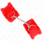 KINK - POGGIPOLSO FODERATO IN PELLICCIA ROSSO REGOLABILE 17-31 CM X 7 CM - immagine 2