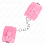 KINK - POGGIPOLSI PREMIUM RIVESTITI IN PELLICCIA ROSA CON CINTURA ROSA REGOLABILE 17-29 CM X 6 CM - immagine 2