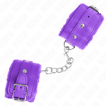 KINK - POGGIPOLSI PREMIUM IMBOTTITI IN PELLICCIA VIOLA CON CINTURA VIOLA REGOLABILE 17-29 CM X 6 CM - immagine 2