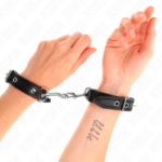 KINK - MINI BRACCIALETTI NERI CON BORCHIE REGOLABILI 16-22 CM X 2 CM - immagine 4
