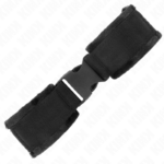 KINK - TENUTA DA POLSO IN NYLON HOOK&LOOP ROSSO-NERO MODELLO 1 REGOLABILE 25-35 CM X 6 CM - immagine 2