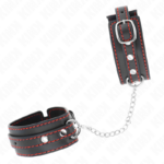 KINK - POTENZIALE DA POLSO PICCOLA NERA CON FODERA ROSSA REGOLABILE 14-24 CM X 3,5 CM - immagine 2