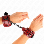 KINK - POLSINI DA POLSO ROSSO SCURO 23 X 5 CM - immagine 4