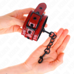 KINK - POLSINI DA POLSO ROSSO SCURO 23 X 5 CM - immagine 3