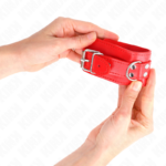 KINK - RESISTENZA DA POLSO SEMPLICE ROSSO REGOLABILE 20-23 CM X 5,5 CM - immagine 3