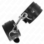 KINK - POTENZIALE DA POLSO FILA DI RIVETTI SINGOLA NERA REGOLABILE 17-28 CM X 5 CM - immagine 2