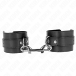 KINK - TENUTA DA POLSO-FILA DI RIVETTI SINGOLA E FIBBIA GRANDE NERA REGOLABILE 17-28 CM X 5 CM