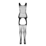 PASSION - BS 104 BODYSTOCKING ROSSO TAGLIA UNICA - immagine 3