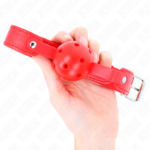 KINK - PALLA TRASPIRANTE ROSSA 4,5 CM BAVAGLIO 65 x 2,5 CM - immagine 3