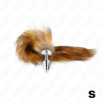 KINK - PLUG ANALE TAGLIA S 7 X 3 CM CON CODA SINTETICA 40 CM MARRONE - immagine 3