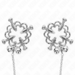KINK - PINZE PER CAPEZZOLI A FIORE IN METALLO CON CATENA - immagine 2