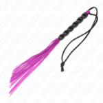 KINK - MINI FRUSTA IN SILICONE CON 6 PERLINE VIOLA 26 CM - immagine 2