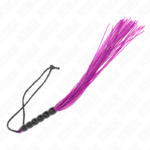 KINK - MINI FRUSTA IN SILICONE CON 6 PERLINE VIOLA 26 CM - immagine 5