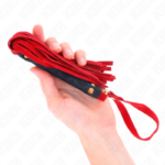 KINK - MINI FRUSTA IN CAMOSCIO ROSSO 30 CM - immagine 2