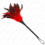 KINK - PIUME DI POLLO SOLLEGATO A FORMA DI CORNO ROSSO 36 CM