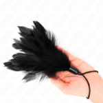 KINK - PIUME TICKLE CON MANICO IN CORDA BASE IN PLASTICA 15 CM - immagine 2