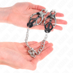KINK - PINZE PER CAPEZZOLI TRIFOGLIO GIAPPONESE CON CATENA ARGENTO 30 CM - immagine 3