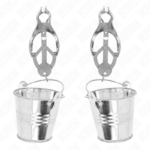 KINK - PINZE PER CAPEZZOLI TRIFOGLIO GIAPPONESE CON SECCHIELLI ARGENTO