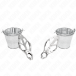 KINK - PINZE PER CAPEZZOLI TRIFOGLIO GIAPPONESE CON SECCHIELLI ARGENTO - immagine 2