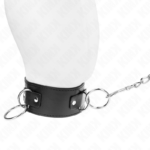 KINK - COLLANA CON GUINZAGLIO 65 CM 3 MODELLO ANELLI 2 REGOLABILE 36-43 CM X 5 CM - immagine 2