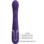 PRETTY LOVE - SHANIA VIBRATORE TRIPLO CONIGLIO MULTIFUNZIONE VIOLA - immagine 8