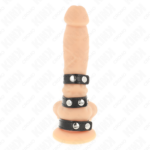 KINK - ANELLO PER PENE IN PELLE TRIPLA CON CHIUSURA A PRESSIONE - immagine 5