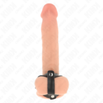 KINK - ANELLO PER PENE E CINTURINO DIVISORE PER PALLE REGOLABILE IN PELLE - immagine 3