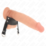 KINK - ANELLO PER PENE CON ANELLI A FORMA DI "D" 18,5 X 3,3 CM - immagine 2