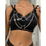 SUBBLIME - 953713 CINTURA PUNK BONDAGE FIBBIA METALLO NERA TAGLIA UNICA - immagine 7