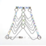 SUBBLIME - 953737 IMBRACATURA PETTORALE CON ANELLI E CATENE ARGENTO TAGLIA UNICA - immagine 4