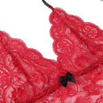 SUBBLIME - 953904 CAMICIA DA NOTTE IN SETA E PIZZO + SLIP ROSSO L/XL - immagine 10