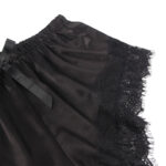 SUBBLIME - 953942 VESTAGLIA DA NOTTE CASUAL IN SETA + PANTALONI IN PIZZO NERO L/XL - immagine 5