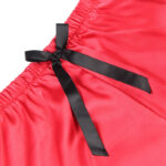 SUBBLIME - 953959 CAMICIA DA NOTTE CASUAL IN SETA + PANTALONI IN PIZZO NERO/ROSSO S/M - immagine 8