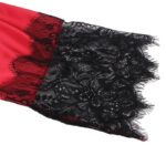 SUBBLIME - 954024 CANOTTIERA CON SCHIENA TRASPARENTE IN PIZZO + PERIZOMA ROSSO/NERO L/XL - immagine 8