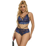 SUBBLIME - 954062 REGGISENO + SLIP PIZZO BLU S/M - immagine 4