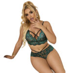 SUBBLIME - 954093 REGGISENO + SLIP PIZZO VERDE L/XL - immagine 3