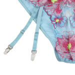 SUBBLIME - 954109 REGGISENO + SLIP CON CINTURA REGGISENO FLOREALE BLU S/M - immagine 6