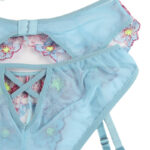 SUBBLIME - 954109 REGGISENO + SLIP CON CINTURA REGGISENO FLOREALE BLU S/M - immagine 7