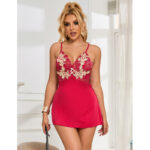 SUBBLIME - 954130 BABYDOLL CON DISEGNO FLOREALE ROSSO L/XL - immagine 7