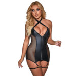 SUBBLIME - 954451 ABITO SEXY IN RETE PELLE NERO L/XL - immagine 3