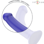 INTENSE - VIBRATORE VICTORIA CON VENTOSA 10 VIBRAZIONI BLU SCURO TELECOMANDO - immagine 5